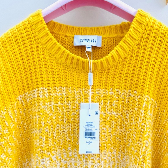 NWT: DEREK LAM 10 CROSBY | Layla Ombre Cropped Sweater - Picture 3 of 7